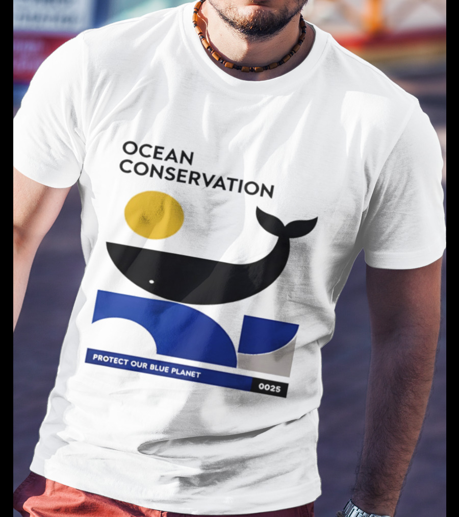 Ocean Conservation Whale Graphic Protect Our Blue Planet T-Shirt