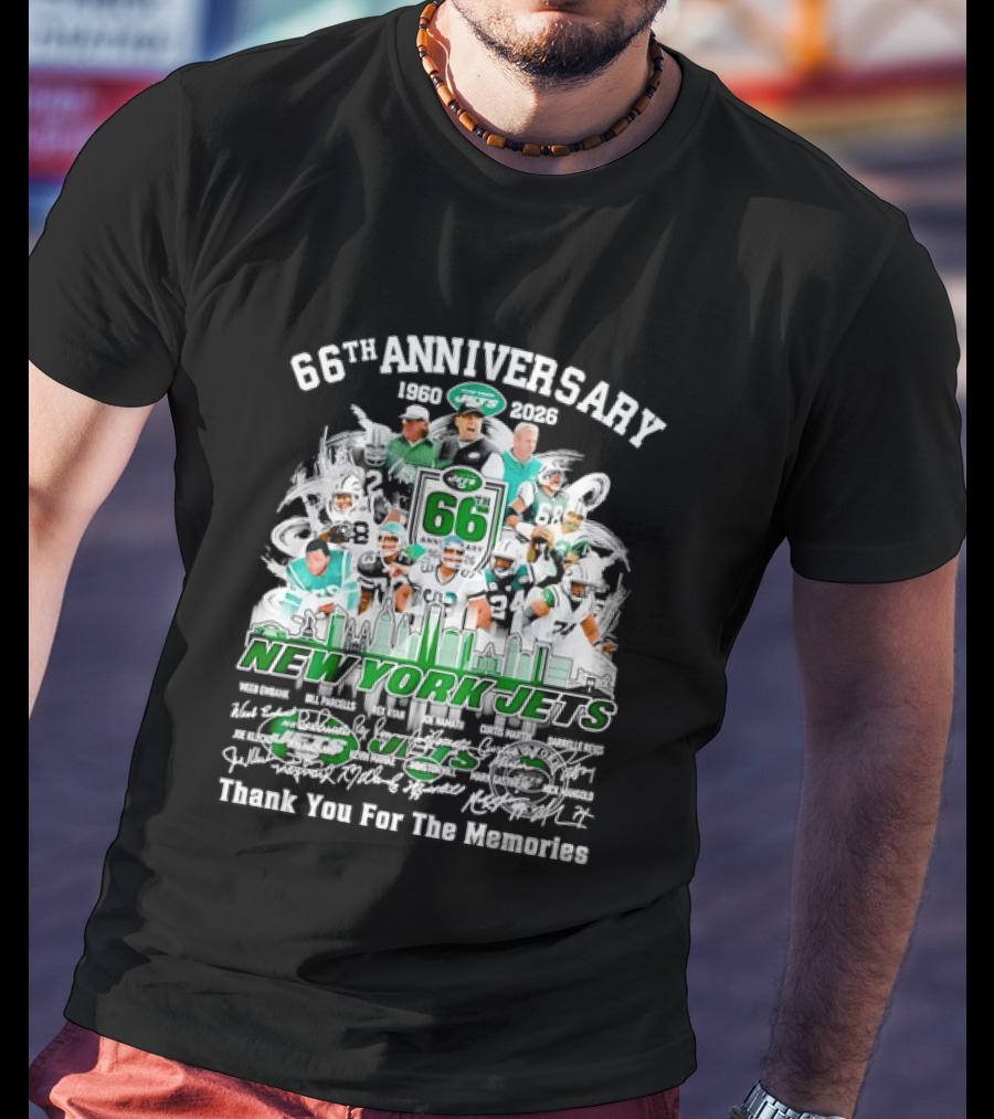 New York Jets 66th Anniversary 1960 2026 Thank You For The Memories T-Shirt