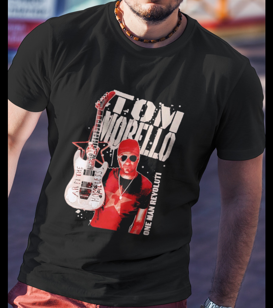 Tom Morello Arm The Homeless Guitar One Man Revolution Red Star T-Shirt