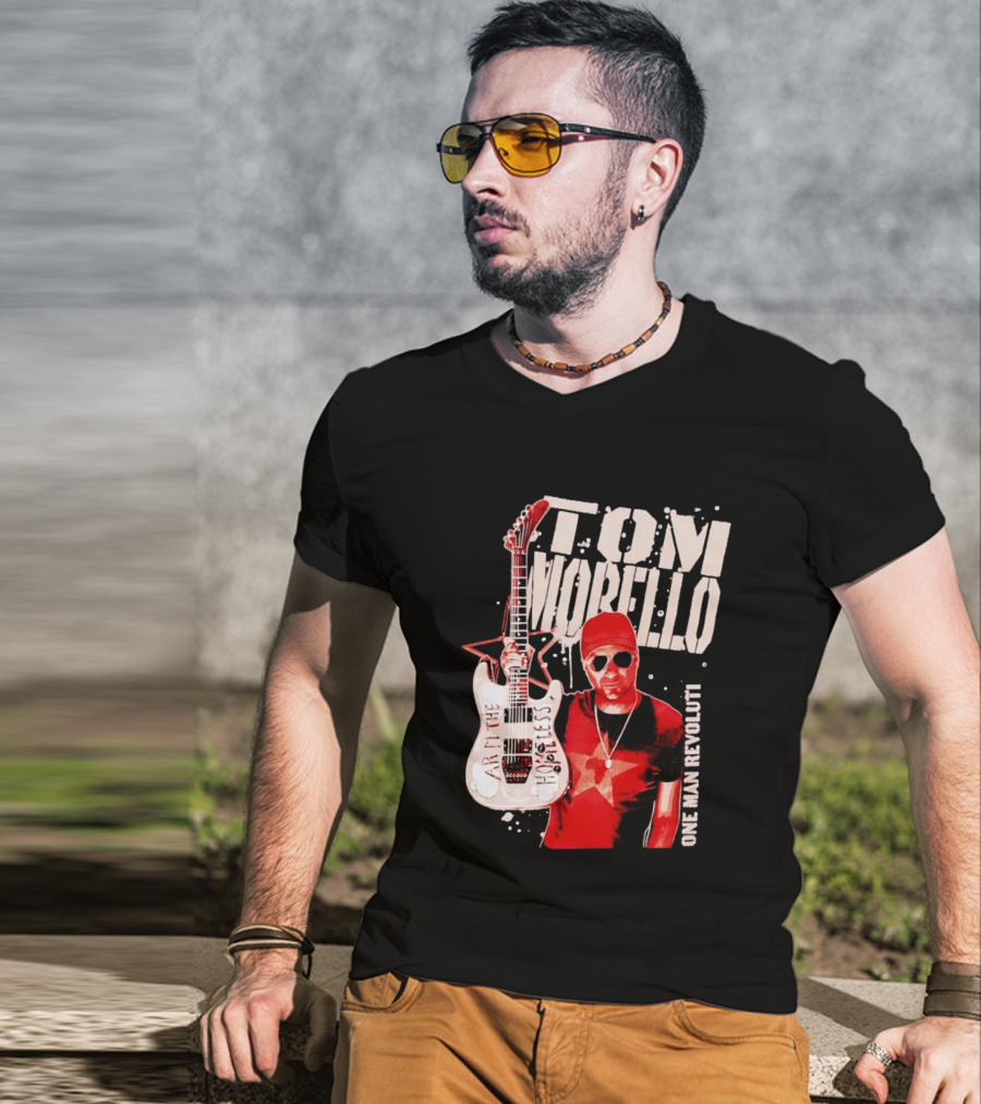 Tom Morello Arm The Homeless Guitar One Man Revolution Red Star T-Shirt