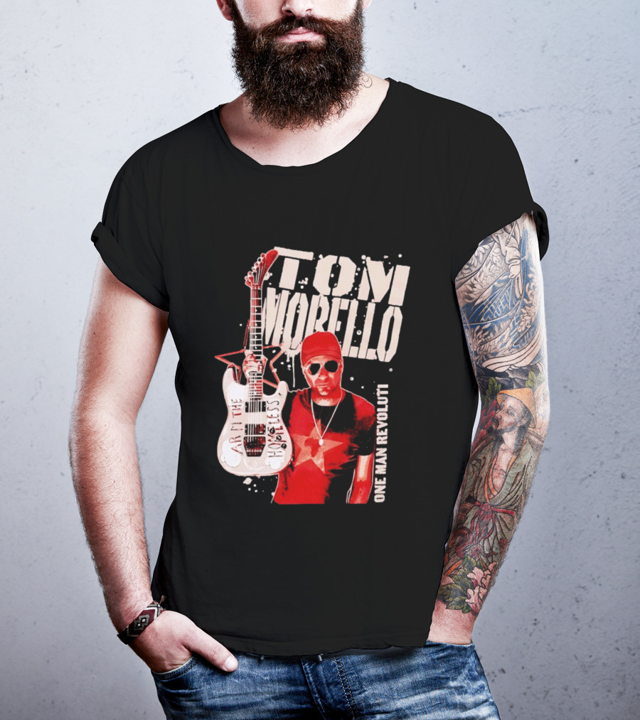 Tom Morello Arm The Homeless Guitar One Man Revolution Red Star T-Shirt