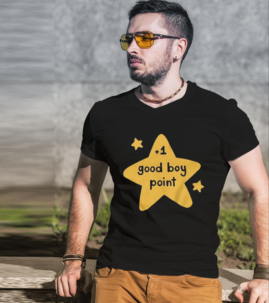 Plus 1 Good Boy Point Star Reward Positive Reinforcement Yellow Star T-Shirt