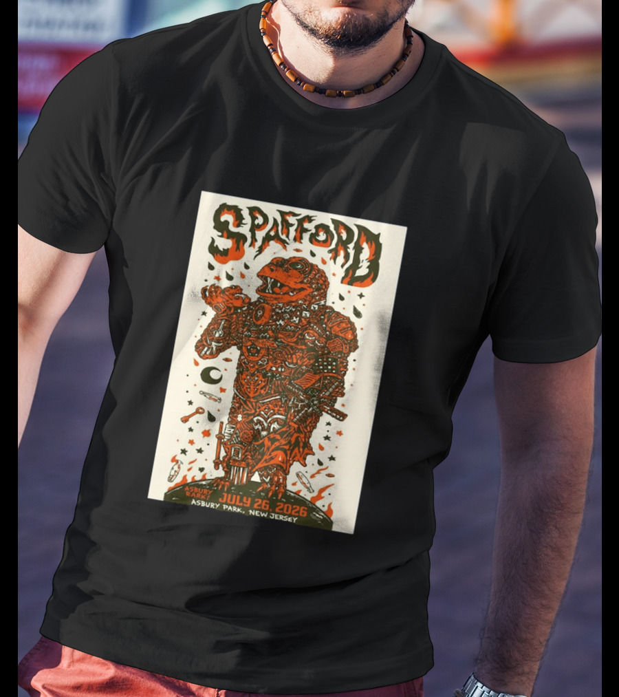 Spafford Asbury Park New Jersey Concert July 26 2026 Skeleton Spacesuit T-Shirt