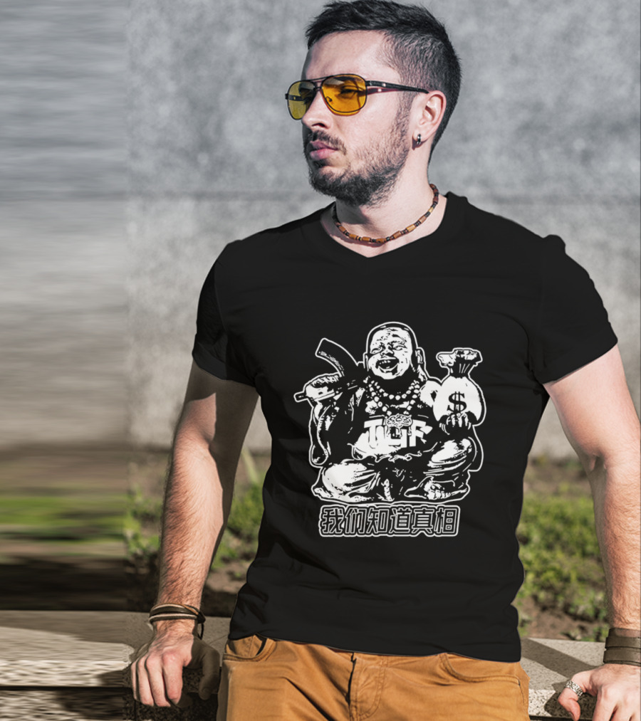 TGF Buddha With Money Bag And Rifle Streetwear T-Shirt