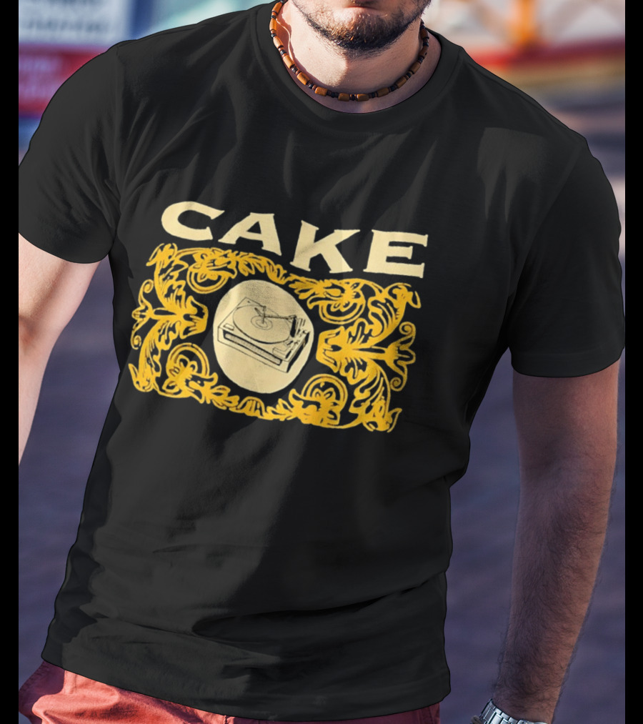 Cake Band Turntable Vintage Alternative Rock Music T-Shirt