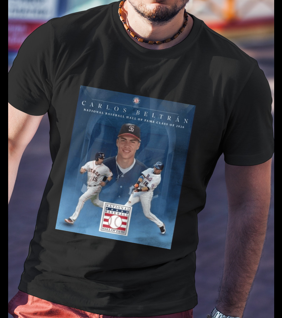 Carlos Beltrán National Baseball Hall Of Fame Class Of 2026 Induction MLB Star Recognition T-Shirt