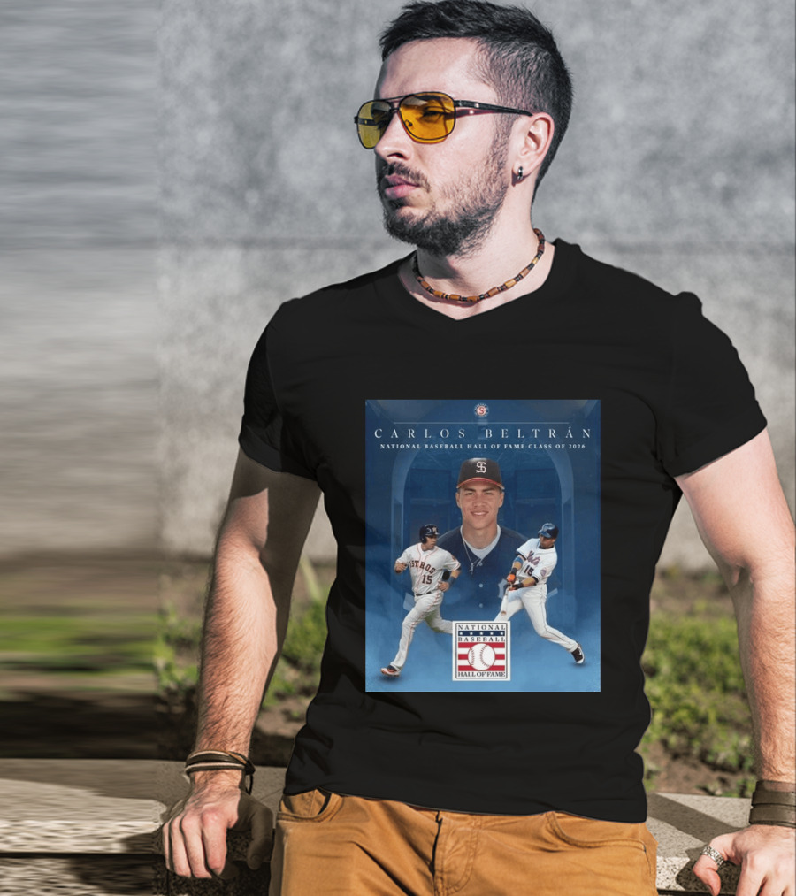 Carlos Beltrán National Baseball Hall Of Fame Class Of 2026 Induction MLB Star Recognition T-Shirt