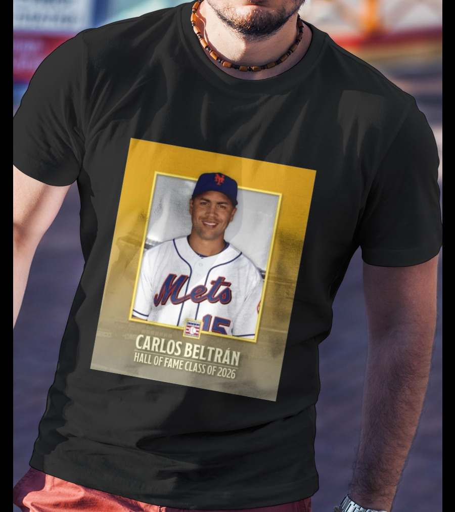 Carlos Beltrán Mets Hall Of Fame Class Of 2026 Induction T-Shirt
