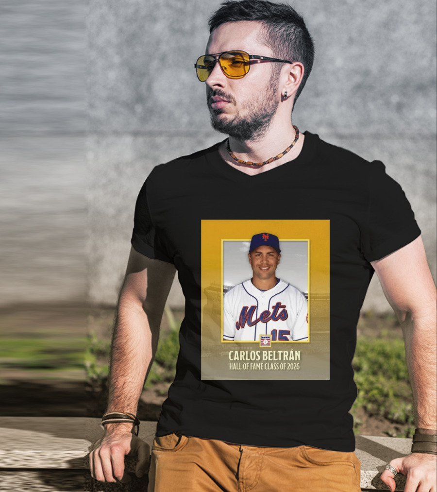 Carlos Beltrán Mets Hall Of Fame Class Of 2026 Induction T-Shirt