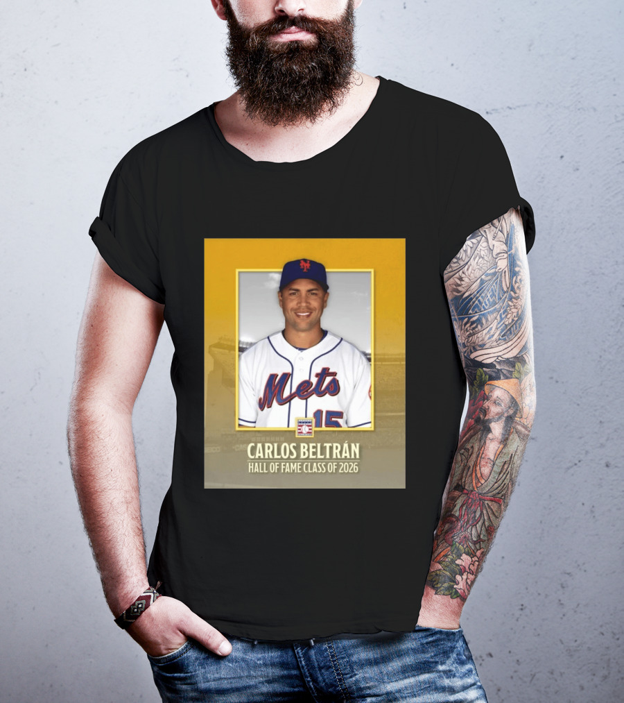 Carlos Beltrán Mets Hall Of Fame Class Of 2026 Induction T-Shirt