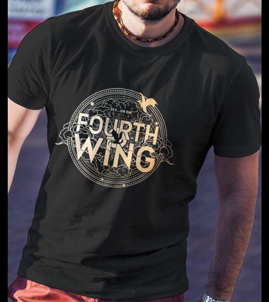 Fourth Wing Fly Or Die Rebecca Yarros Dragon Rider Book Inspired Fantasy T-Shirt