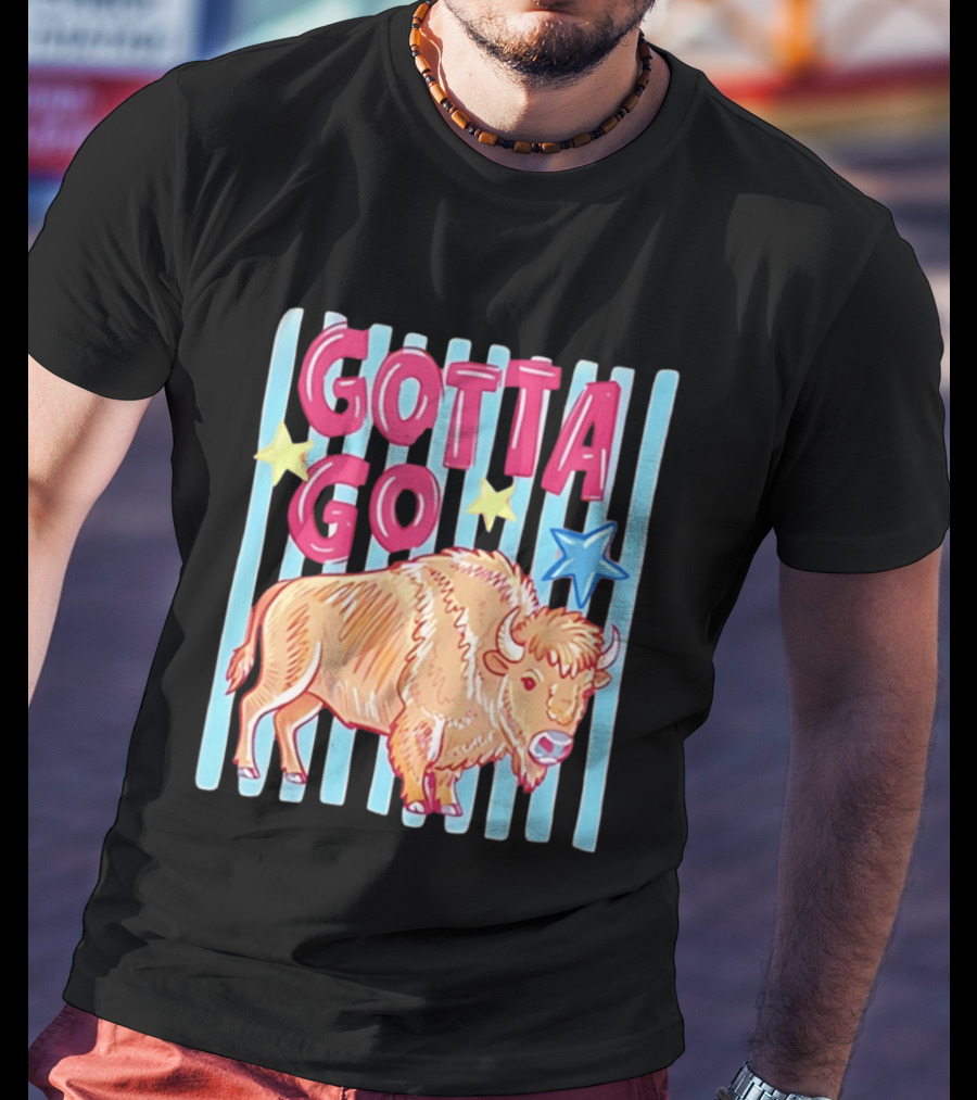 Gotta Go Buffalo Stars Stripes Wildlife Bison T-Shirt
