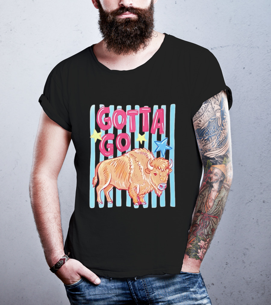 Gotta Go Buffalo Stars Stripes Wildlife Bison T-Shirt