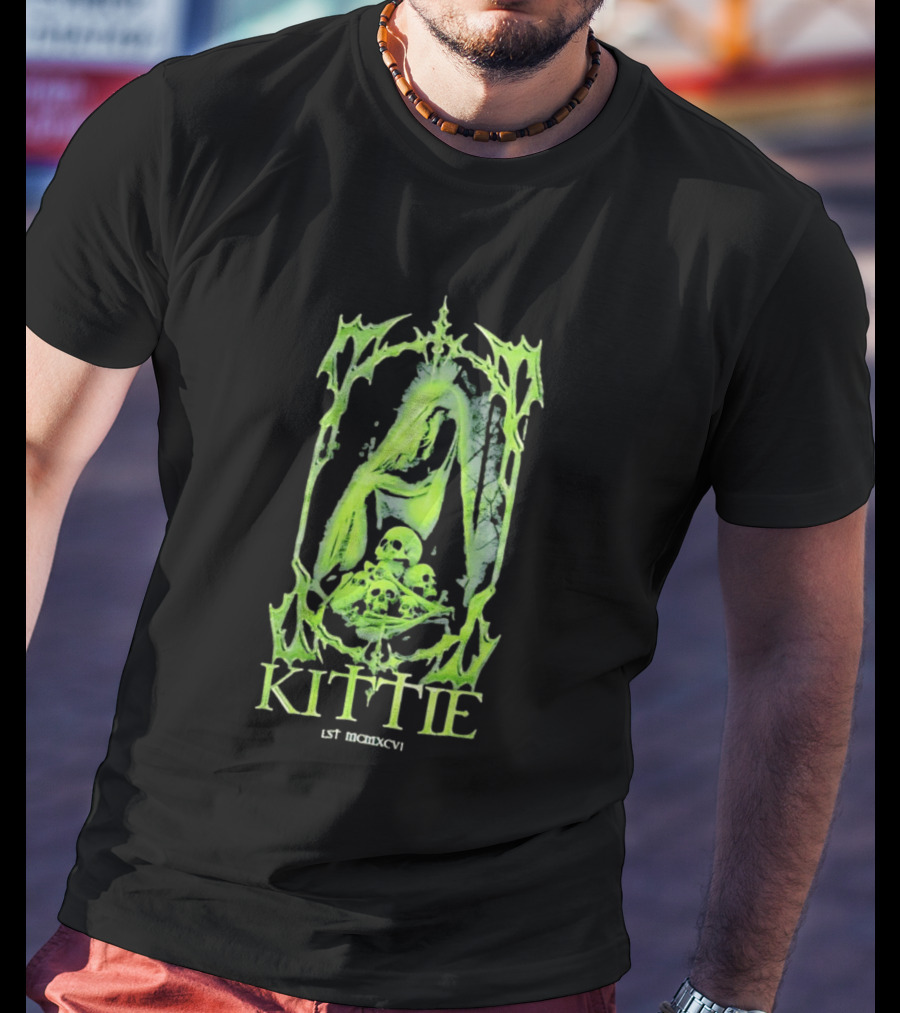 Kittie Est MCMXCVI Gothic Skull Reaper Band Nu Metal T-Shirt