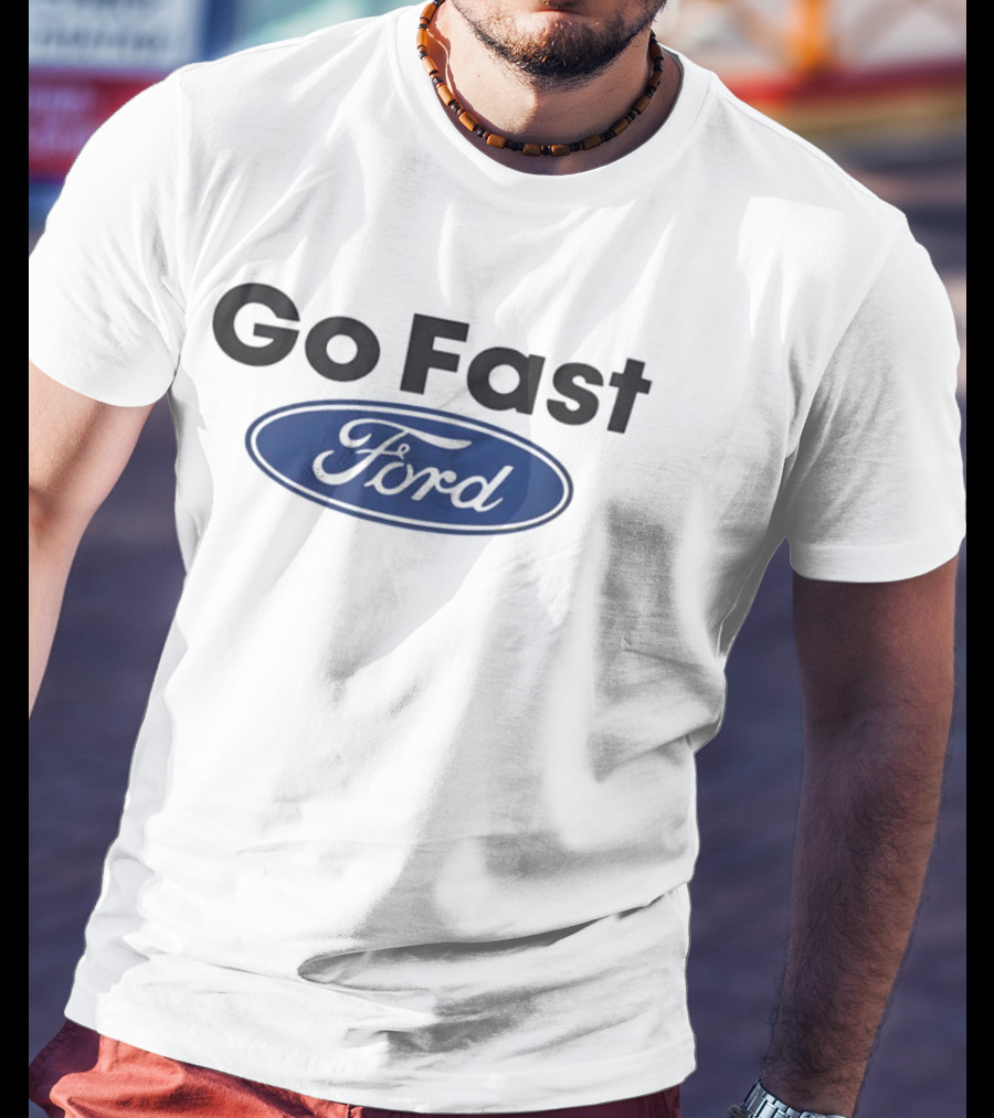 Go Fast Ford Oval Blue T-Shirt