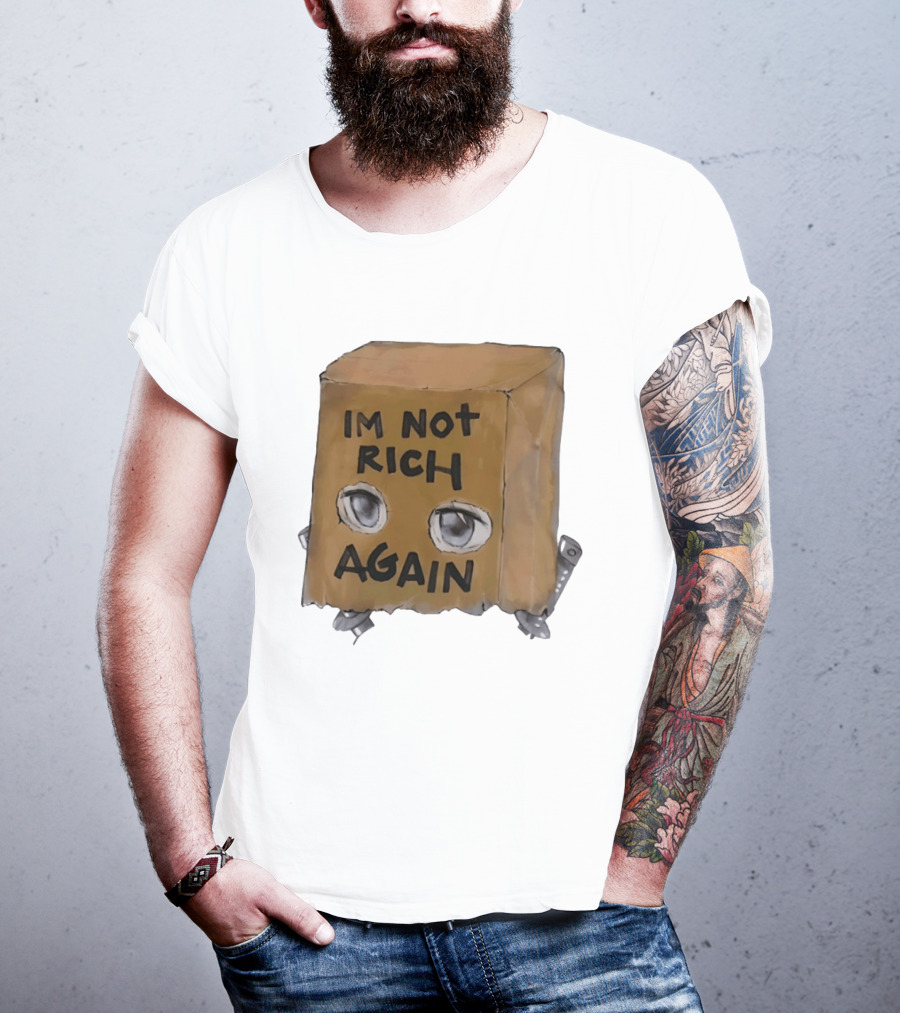 I'm Not Rich Again Paper Bag Anime Eyes T-Shirt