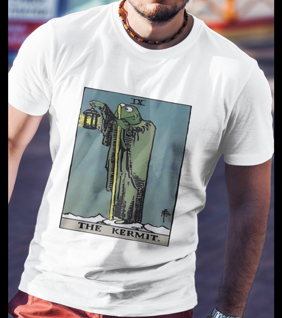 Kermit Tarot Card IX The Hermit Muppets Lantern T-Shirt