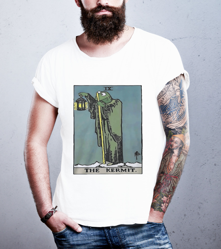 Kermit Tarot Card IX The Hermit Muppets Lantern T-Shirt