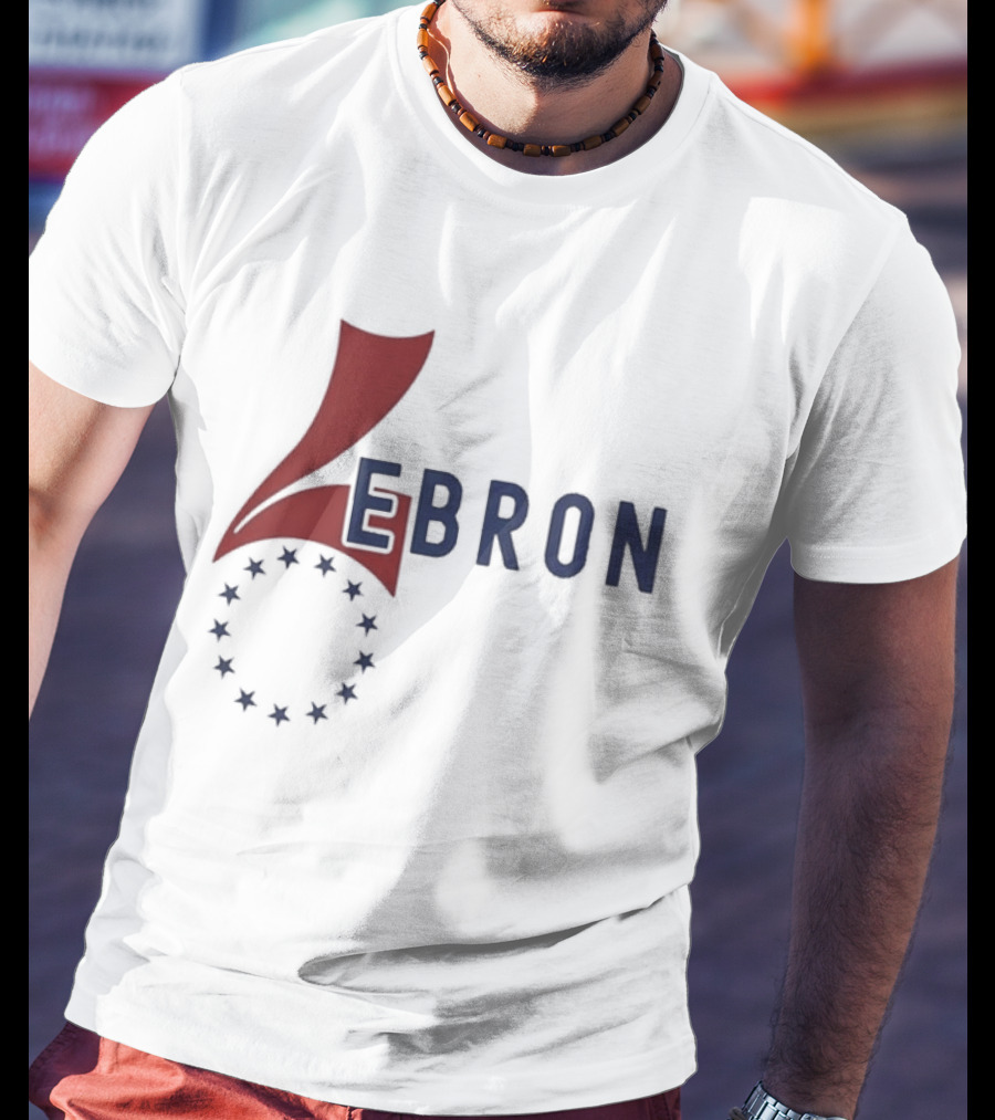 Lebron James 76ers Inspired Logo With Star Circle T-Shirt