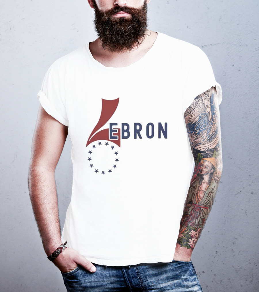 Lebron James 76ers Inspired Logo With Star Circle T-Shirt