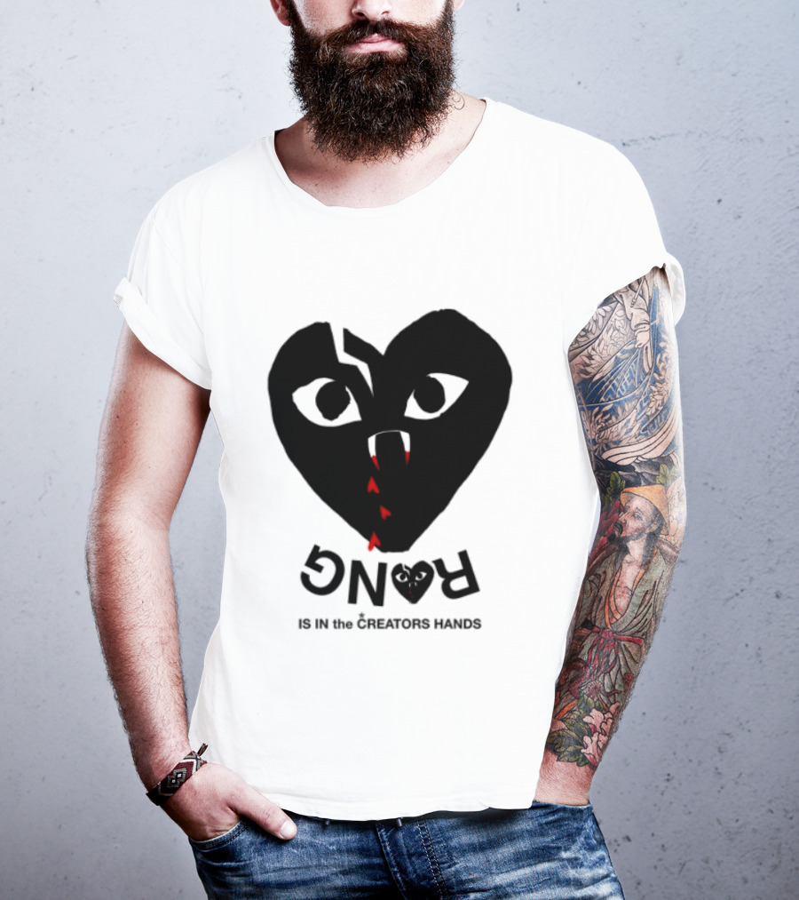 Revenge Store Rvg White Heart Eyes Fangs Red Drip T-Shirt