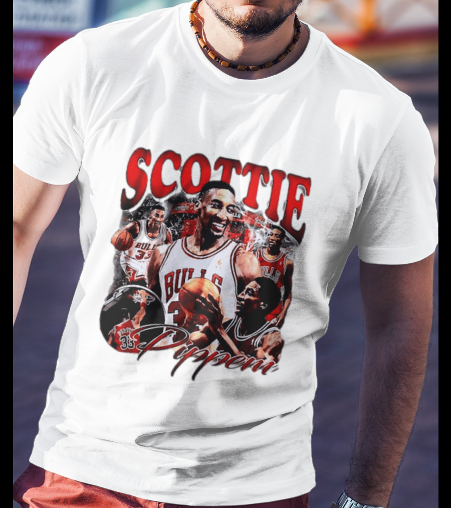 Scottie Pippen Chicago Bulls Basketball Legend 33 T-Shirt