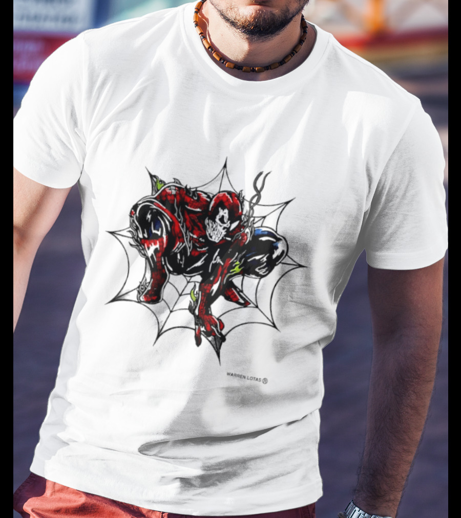 Spider Man Marvel Comics Warren Lotas Skull Web T-Shirt