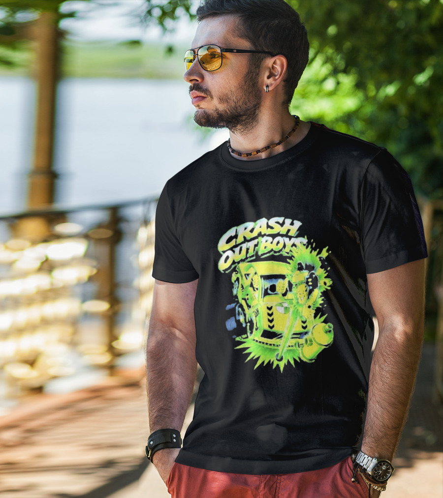 Adrien Broner Crash Out Boys Reven Brand Explosive Cartoon Car Scene T-Shirt
