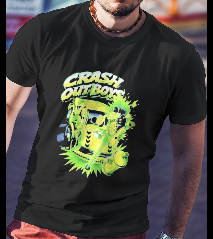 Adrien Broner Crash Out Boys Reven Brand Explosive Cartoon Car Scene T-Shirt