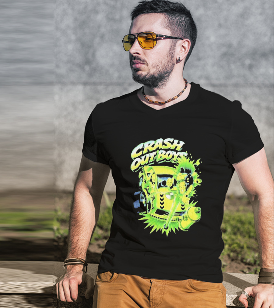 Adrien Broner Crash Out Boys Reven Brand Explosive Cartoon Car Scene T-Shirt