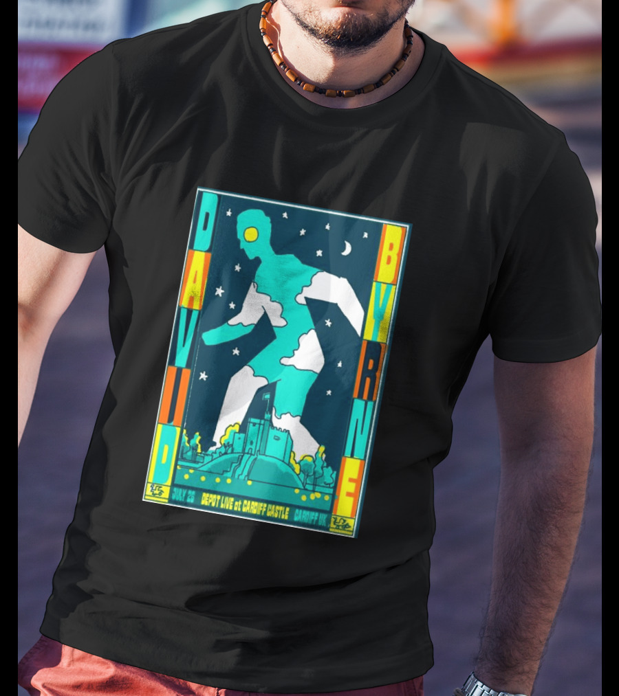 David Byrne Depot Live Cardiff Castle July 26 2026 Cardiff UK Show T-Shirt