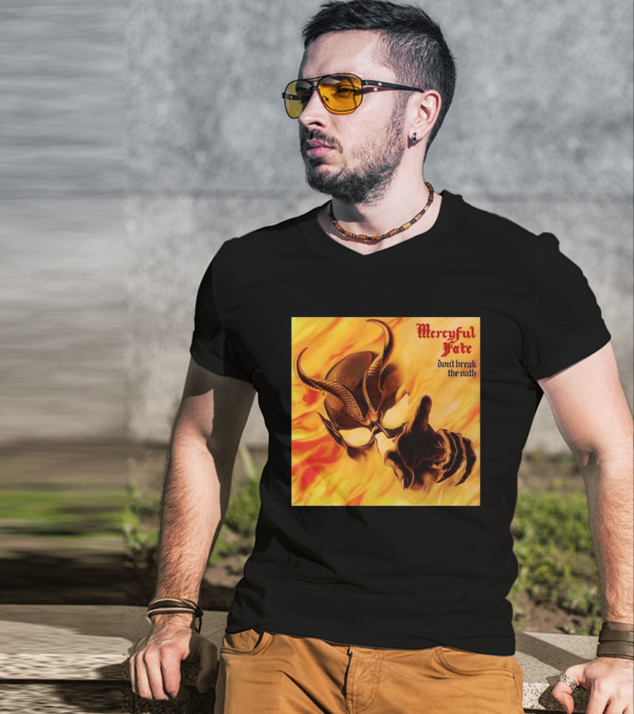 Mercyful Fate Don't Break The Oath Devil Horns Flame T-Shirt