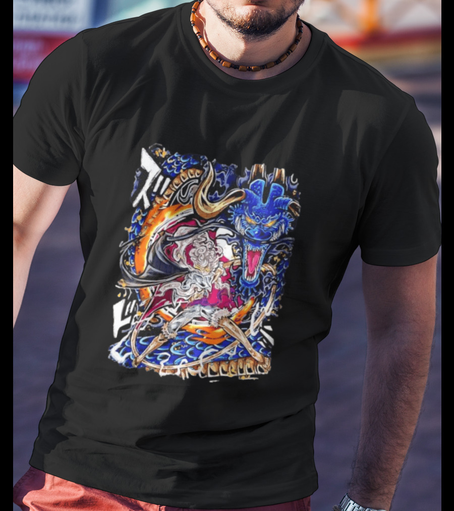 Monkey D Luffy Gear 5 Vs Kaido Epic One Piece Anime Manga Battle Scene T-Shirt