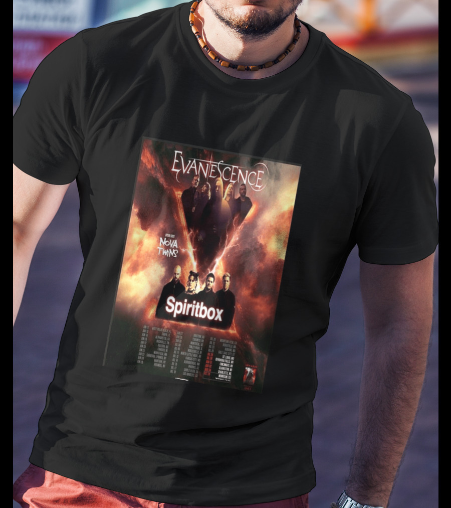 Evanescence US Tour 2026 Featuring Nova Twins And Spiritbox T-Shirt