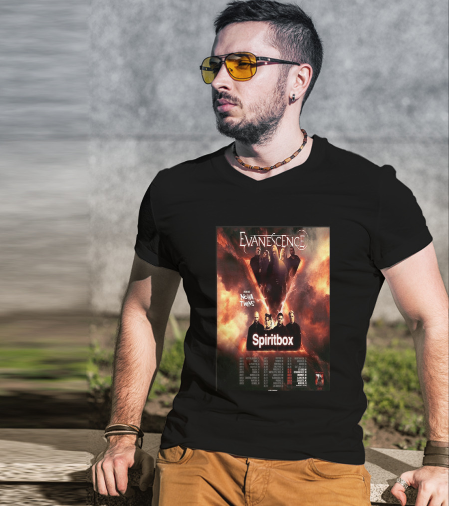 Evanescence US Tour 2026 Featuring Nova Twins And Spiritbox T-Shirt