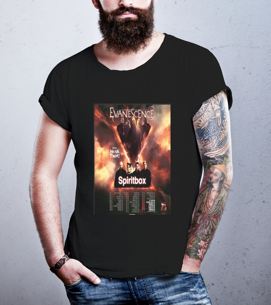 Evanescence US Tour 2026 Featuring Nova Twins And Spiritbox T-Shirt