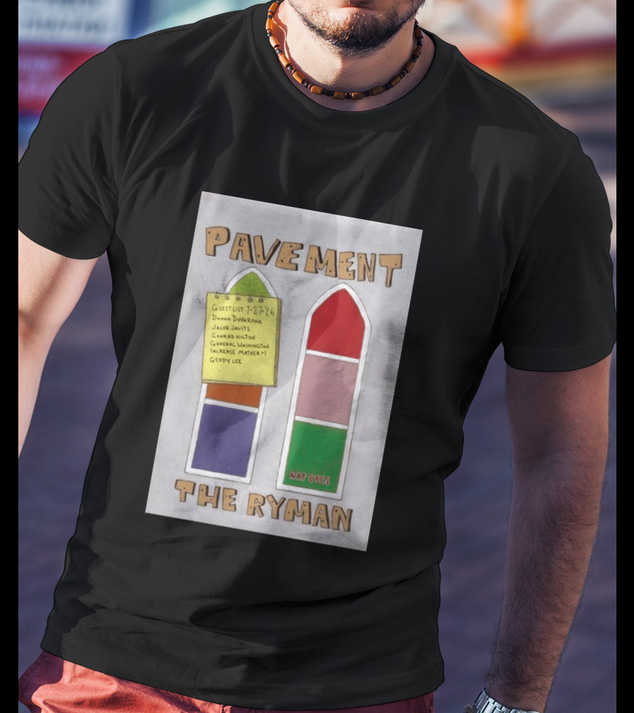 Pavement The Ryman July 27 2026 Guest List Donna Jacob John Spiral T-Shirt