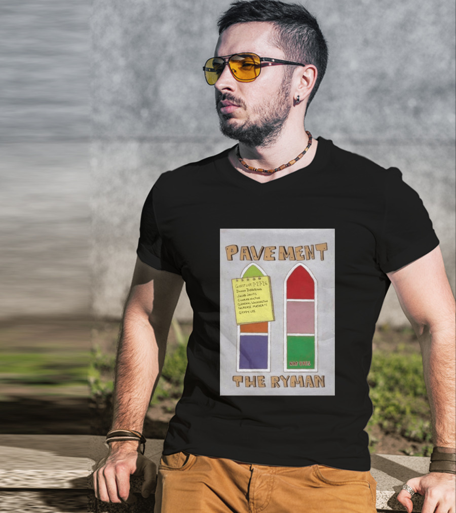 Pavement The Ryman July 27 2026 Guest List Donna Jacob John Spiral T-Shirt