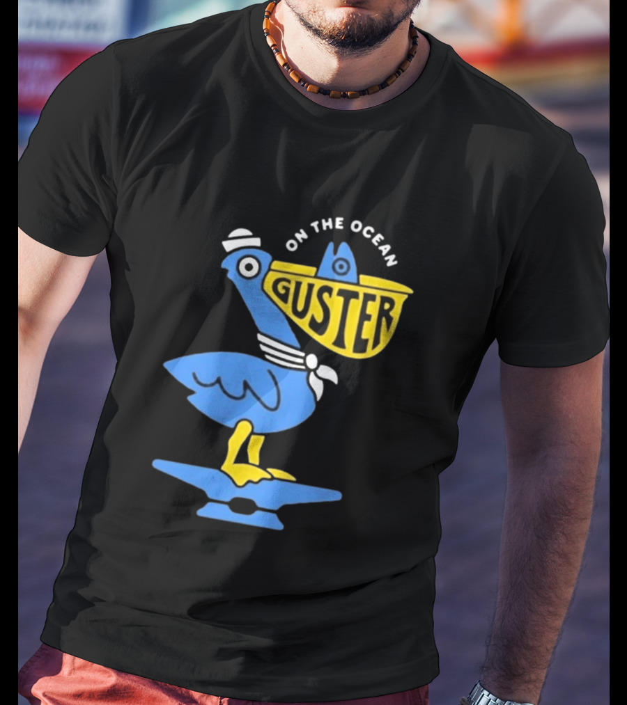 Pelican Guster On The Ocean Sailor Hat T-Shirt