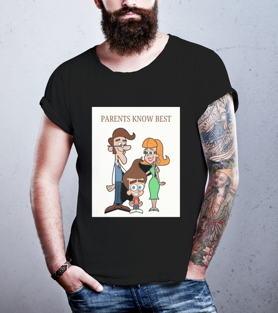 Parents Know Best Jimmy Neutron Timmy Turner Cartoon Mashup T-Shirt