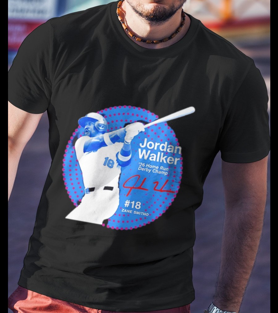 Jordan Walker 2026 Home Run Derby Champ Signature #18 Zane Smith T-Shirt