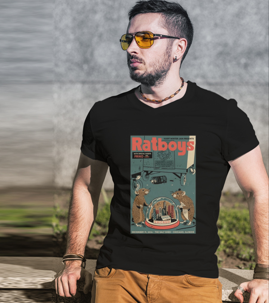 93XRT Winter Jam Presents Ratboys With Guests Friko And Floopy December 19 2026 The Salt Shed Chicago Illinois T-Shirt