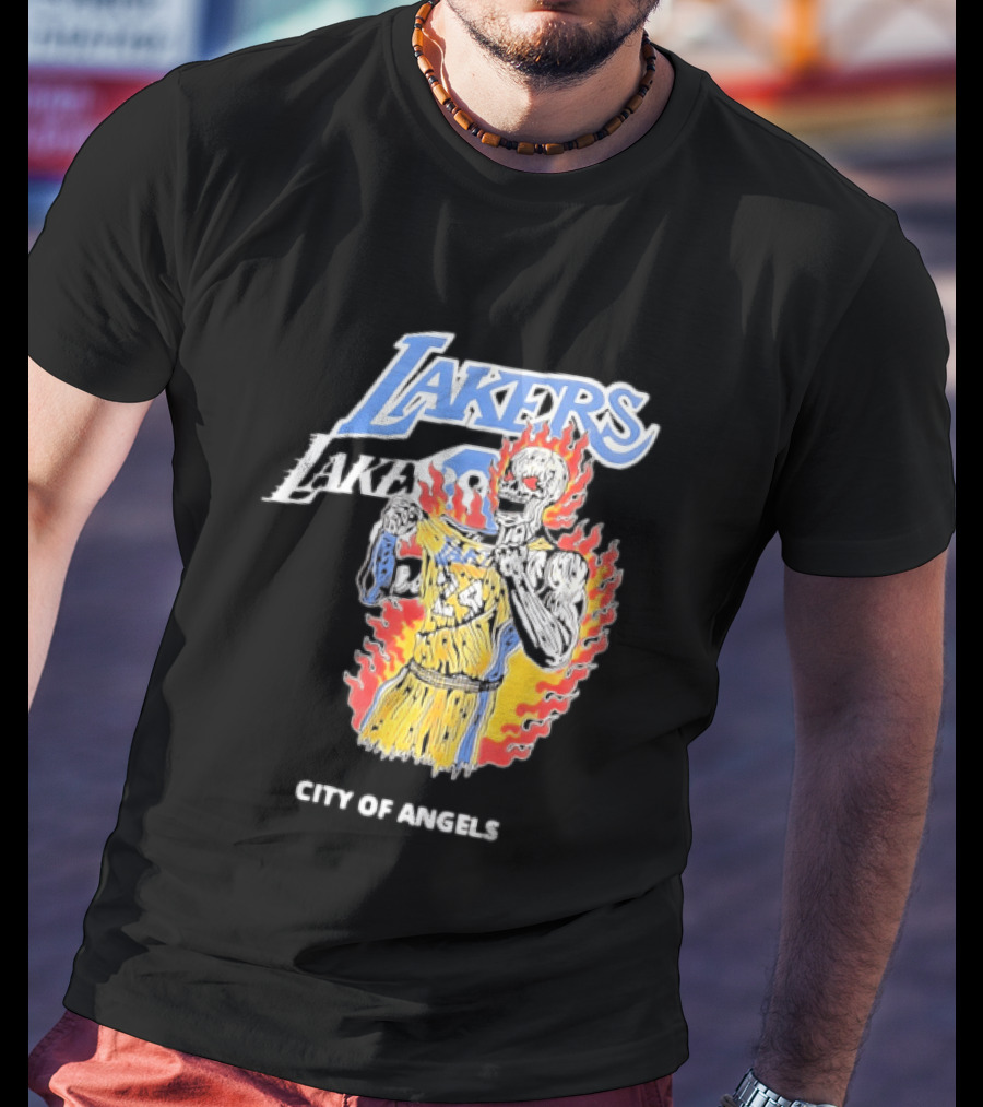 Los Angeles Lakers City Of Angels 24 Kobe Bryant Basketball T-Shirt