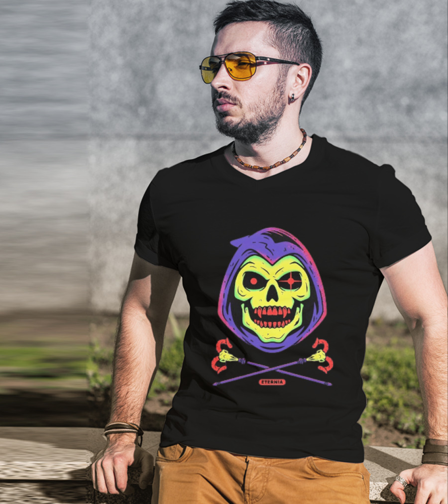 Skeletor Eternia Skull Crossbones Masters Of The Universe T-Shirt