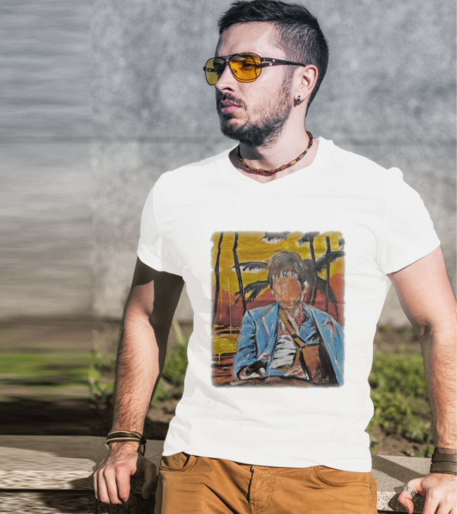 Al Pacino Tony Montana Scarface Oil Painting T-Shirt