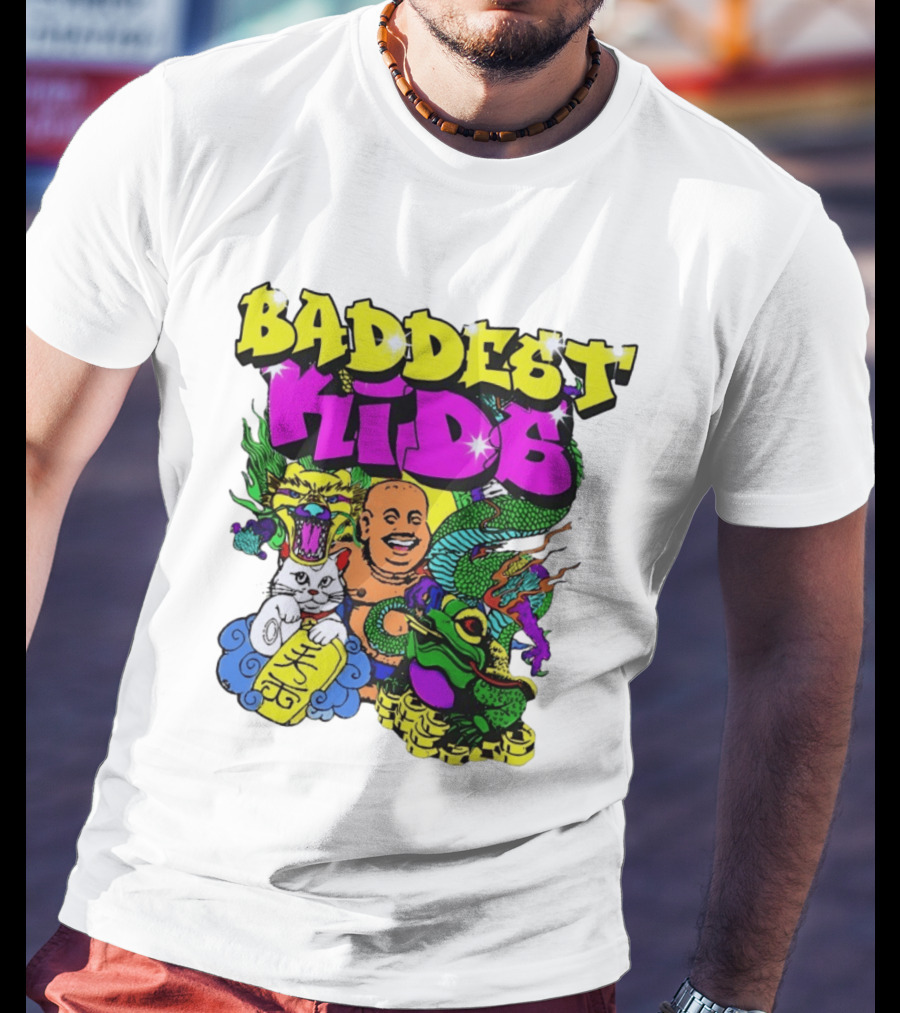 Baddest Kids Buddha Dragon Cat Frog T-Shirt