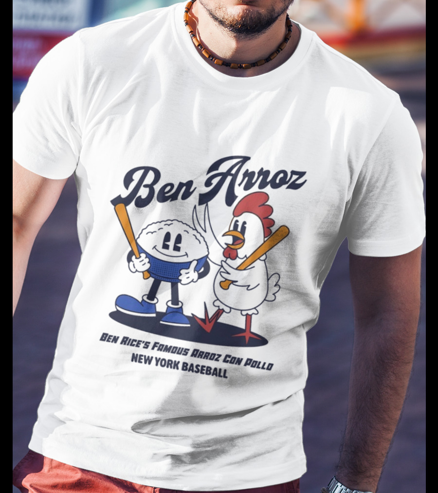 Ben Arroz Ben Rice's Famous Arroz Con Pollo New York Baseball T-Shirt