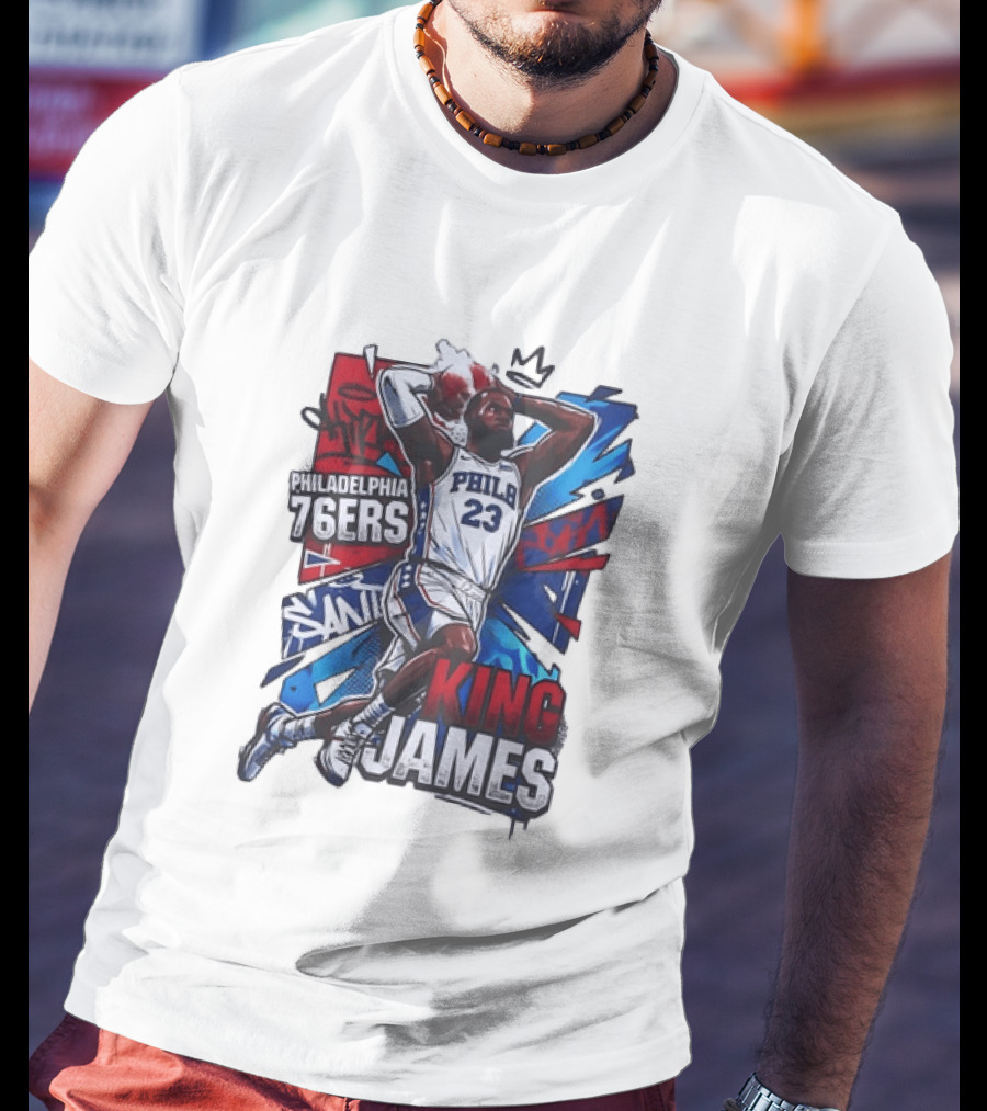 Philadelphia 76ers King James 23 Basketball Dynamic Dunk T-Shirt