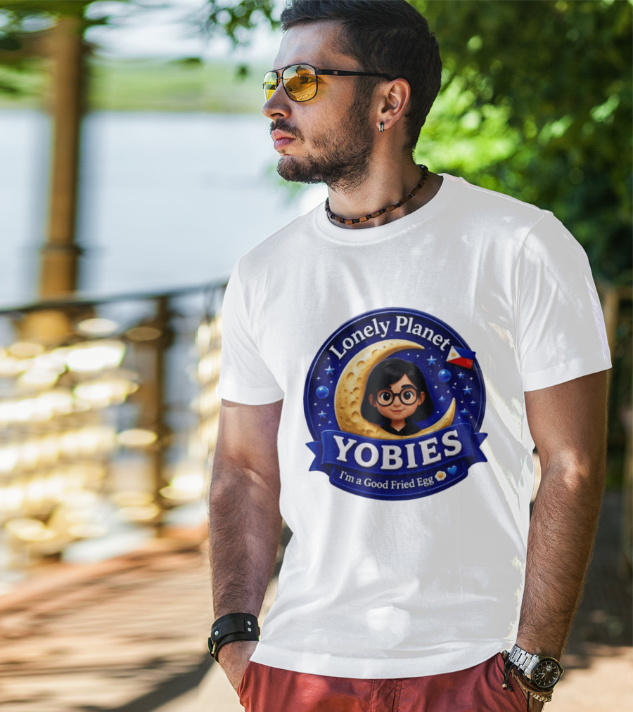 Lonely Planet Yobies I'm A Good Fried Egg Moon And Stars T-Shirt