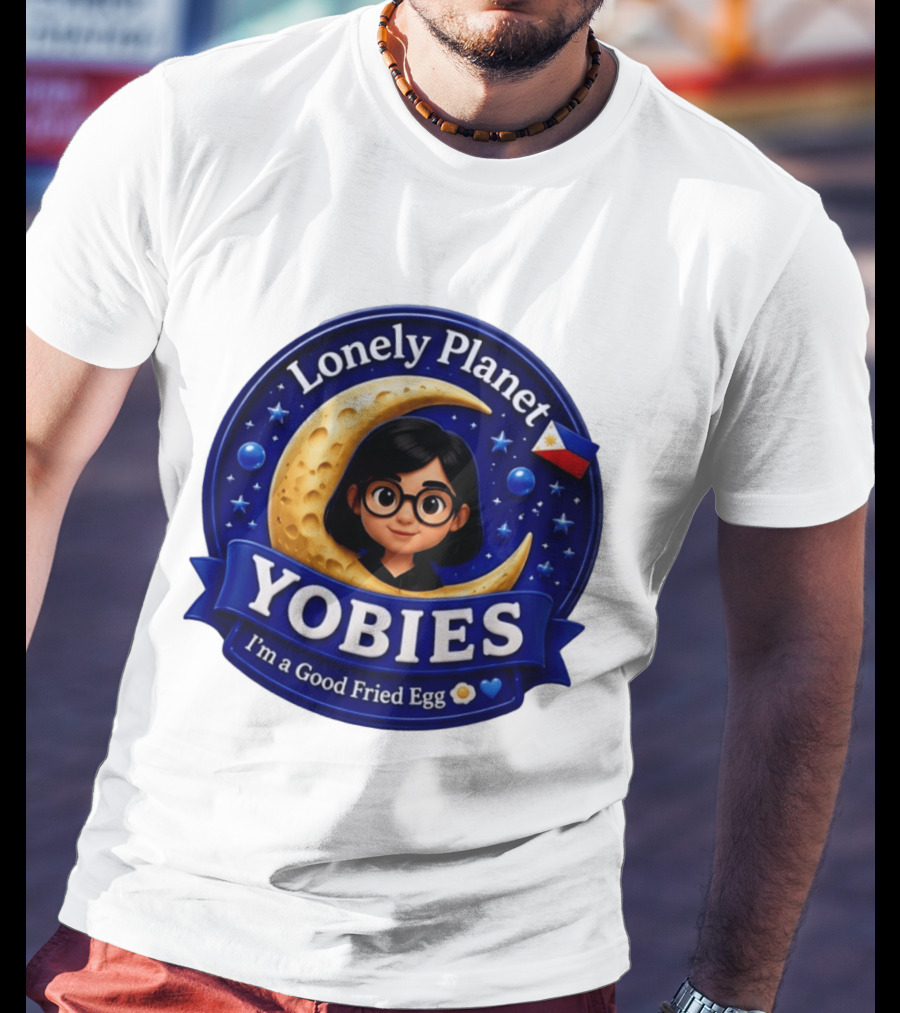 Lonely Planet Yobies I'm A Good Fried Egg Moon And Stars T-Shirt
